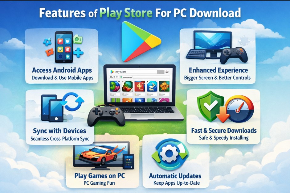 Features of Play Store For PC Download