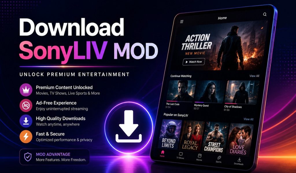 Download SonyLIV MOD APK For PC