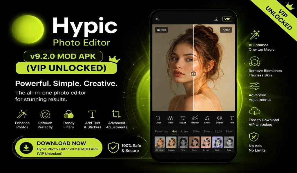 Download Hypic Photo Editor v9.2.0 MOD APK (VIP Unlocked)